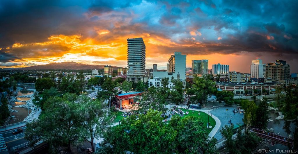 Image of Downtown skyline at sunset 