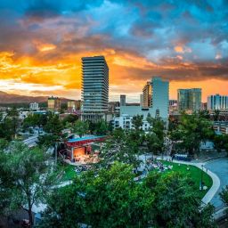 Image of Downtown skyline at sunset